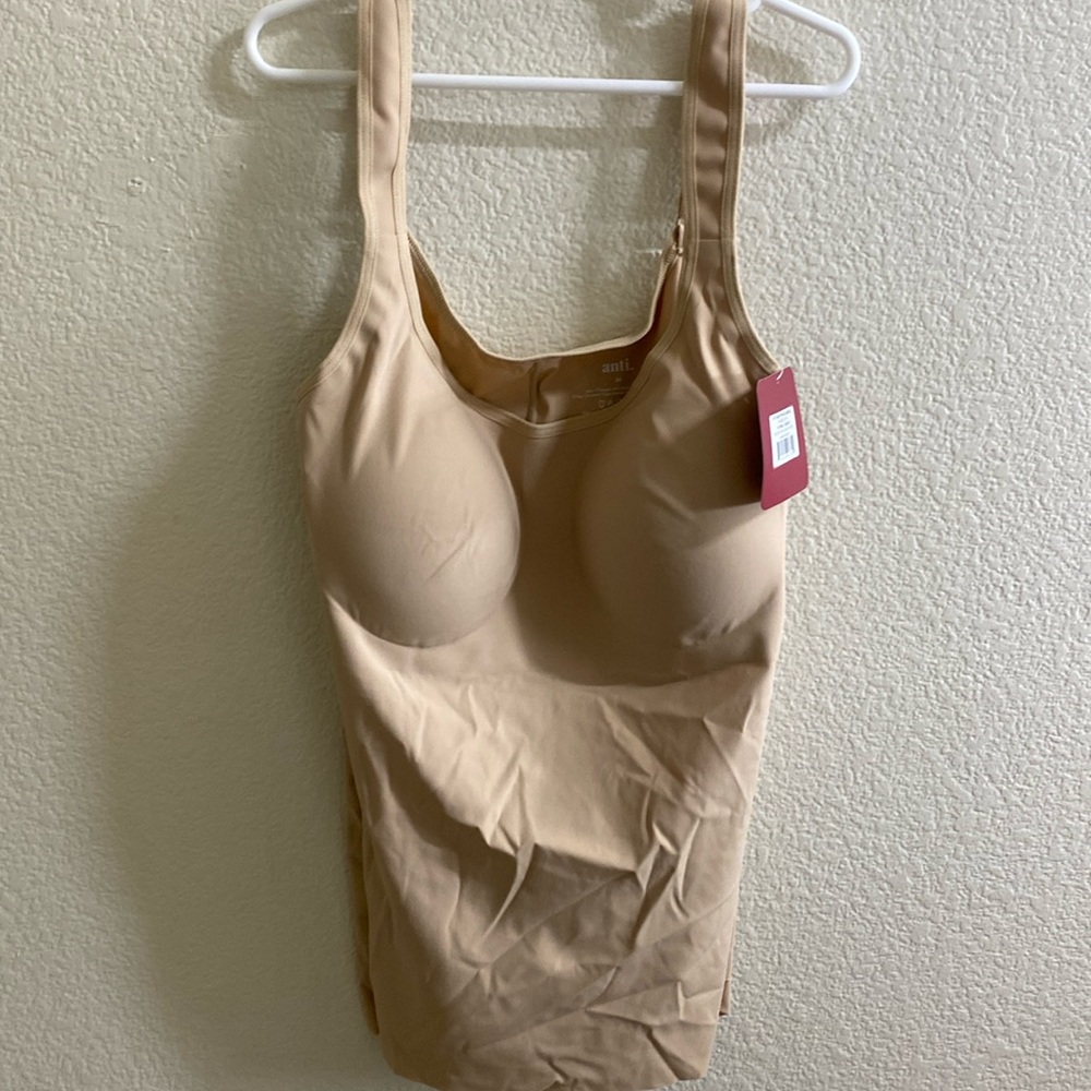 Anti Proof Smoothing Camisole Tank With Padded Bra Nude‎ Med